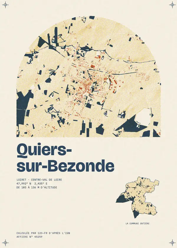Affiche de Quiers-sur-Bezonde, calculée par 123-fr d'après l'IGN