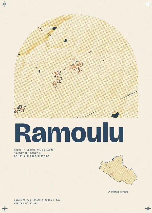 Affiche de Ramoulu, calculée par 123-fr d'après l'IGN
