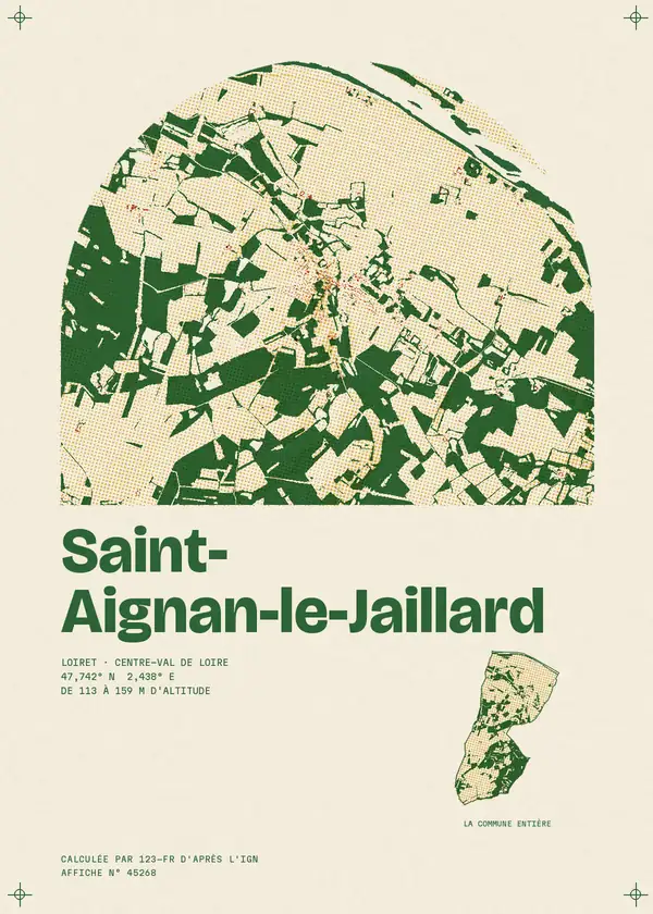 Affiche de Saint-Aignan-le-Jaillard, calculée par 123-fr d'après l'IGN