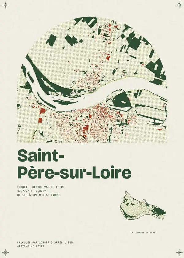Affiche de Saint-Père-sur-Loire, calculée par 123-fr d'après l'IGN