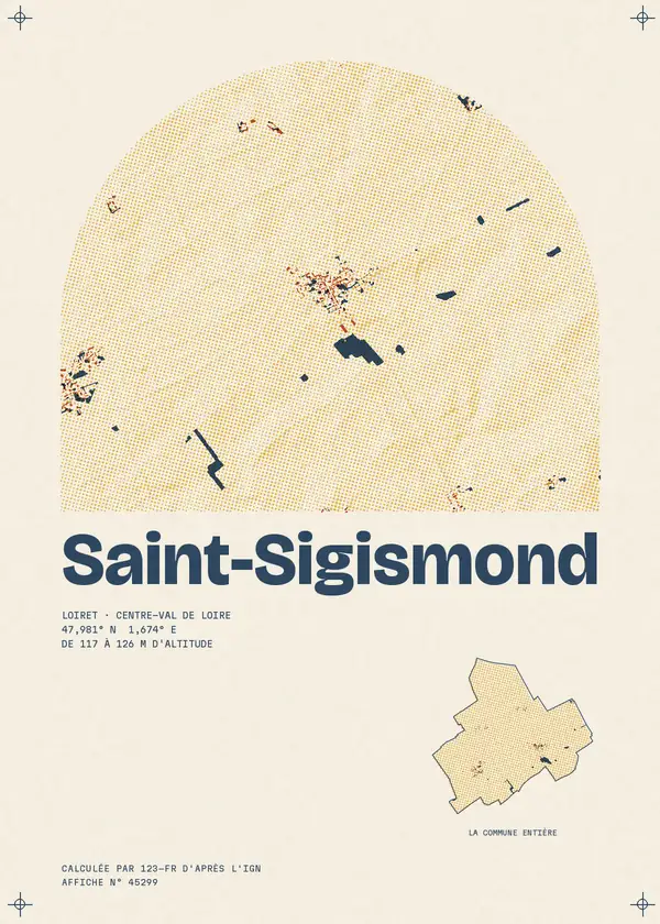 Affiche de Saint-Sigismond, calculée par 123-fr d'après l'IGN