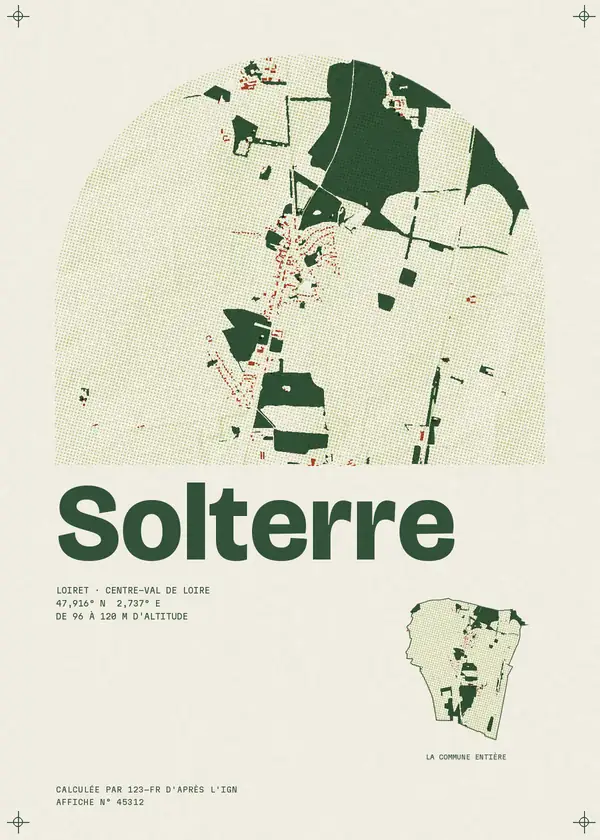 Affiche de Solterre, calculée par 123-fr d'après l'IGN