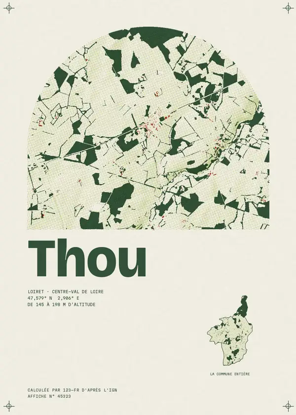 Affiche de Thou, calculée par 123-fr d'après l'IGN