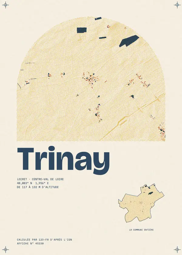 Affiche de Trinay, calculée par 123-fr d'après l'IGN