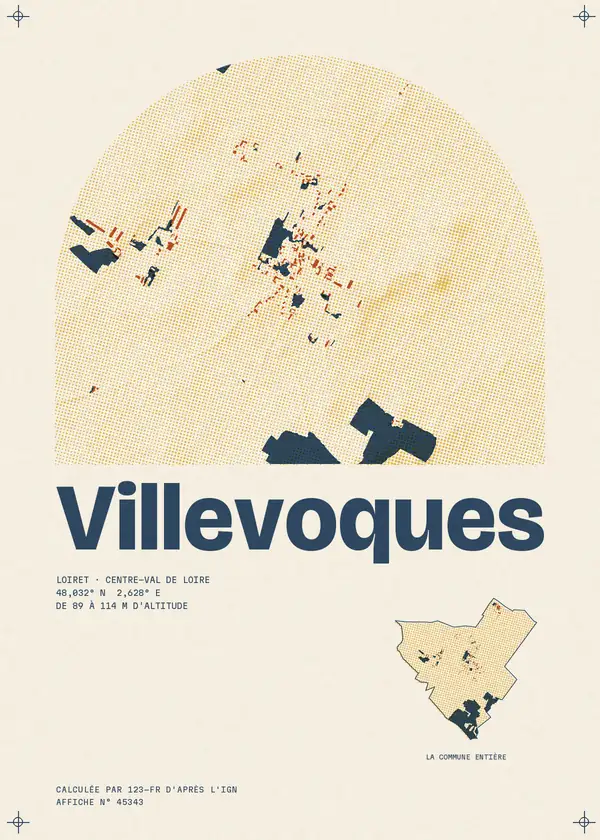 Affiche de Villevoques, calculée par 123-fr d'après l'IGN