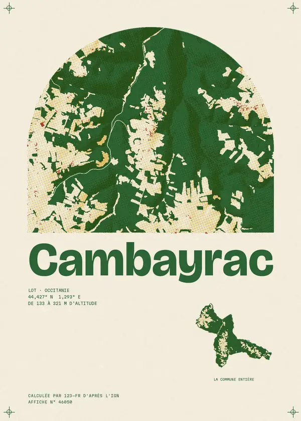 Affiche de Cambayrac, calculée par 123-fr d'après l'IGN