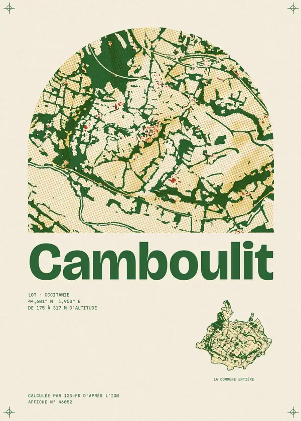 Affiche de Camboulit, calculée par 123-fr d'après l'IGN