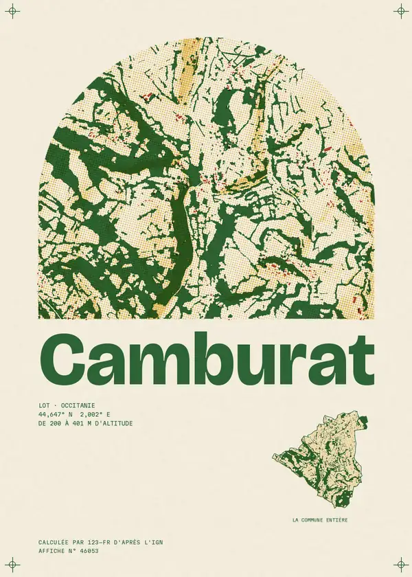 Affiche de Camburat, calculée par 123-fr d'après l'IGN