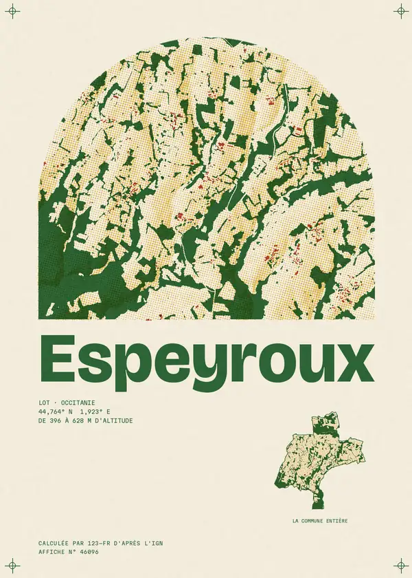 Affiche de Espeyroux, calculée par 123-fr d'après l'IGN