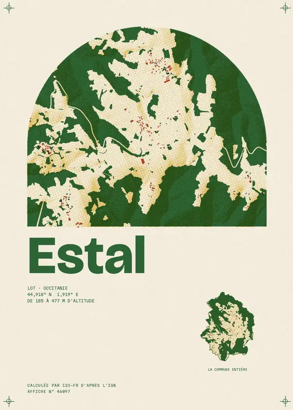 Affiche de Estal, calculée par 123-fr d'après l'IGN
