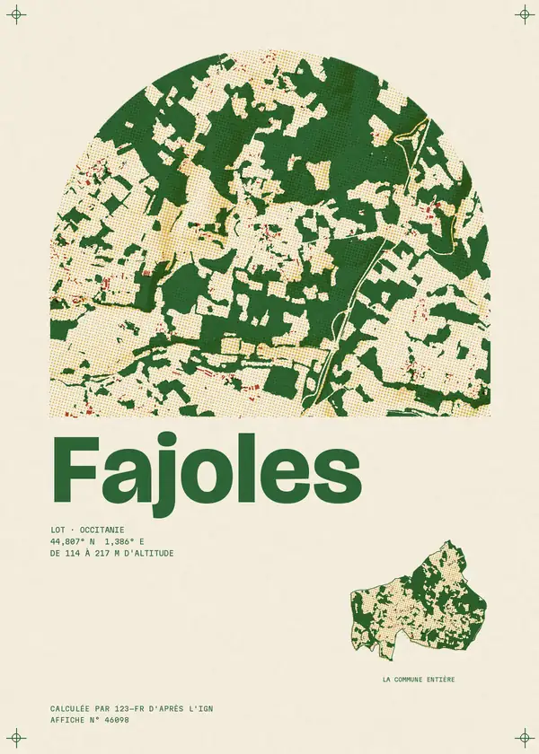 Affiche de Fajoles, calculée par 123-fr d'après l'IGN