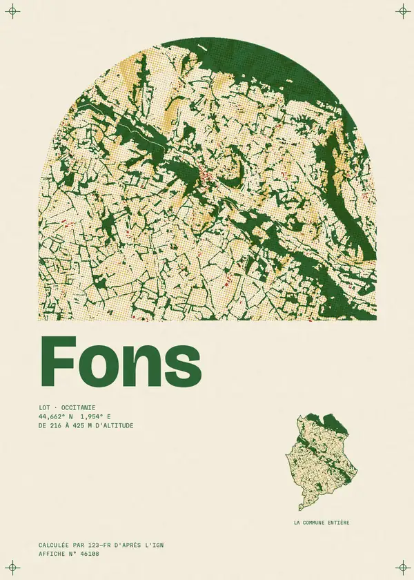 Affiche de Fons, calculée par 123-fr d'après l'IGN