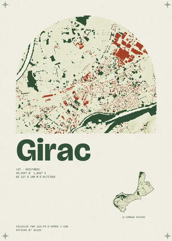 Affiche de Girac, calculée par 123-fr d'après l'IGN