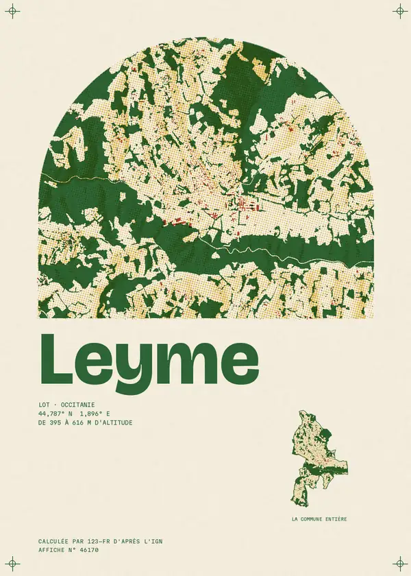 Affiche de Leyme, calculée par 123-fr d'après l'IGN