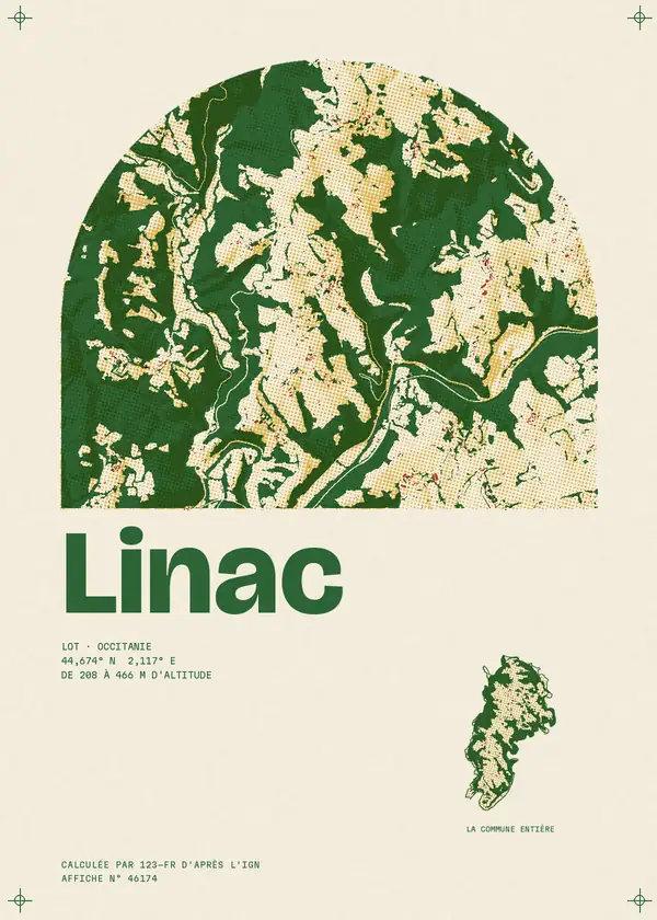 Affiche de Linac, calculée par 123-fr d'après l'IGN