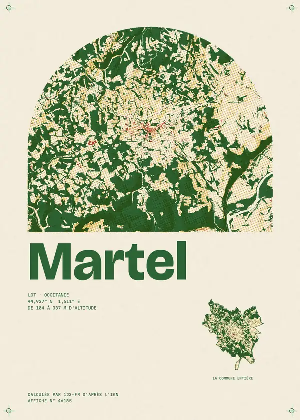 Affiche de Martel, calculée par 123-fr d'après l'IGN