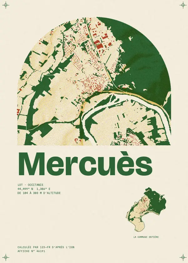 Affiche de Mercuès, calculée par 123-fr d'après l'IGN