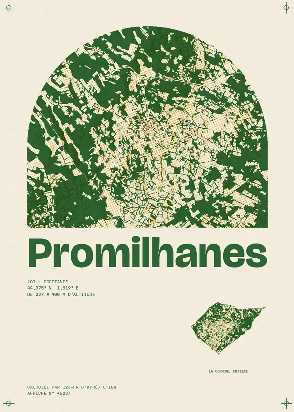 Affiche de Promilhanes, calculée par 123-fr d'après l'IGN