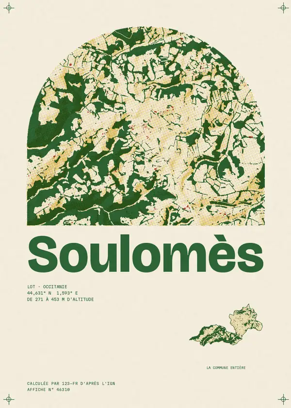 Affiche de Soulomès, calculée par 123-fr d'après l'IGN