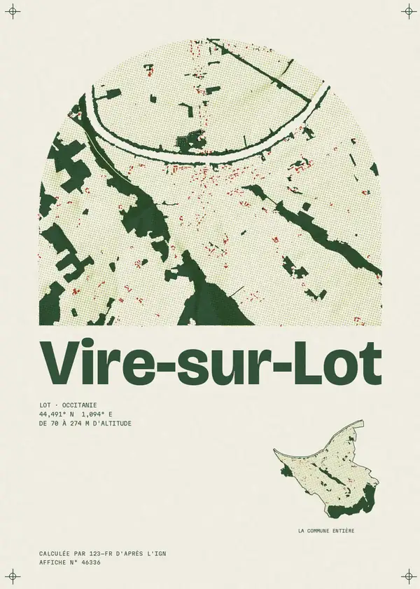 Affiche de Vire-sur-Lot, calculée par 123-fr d'après l'IGN