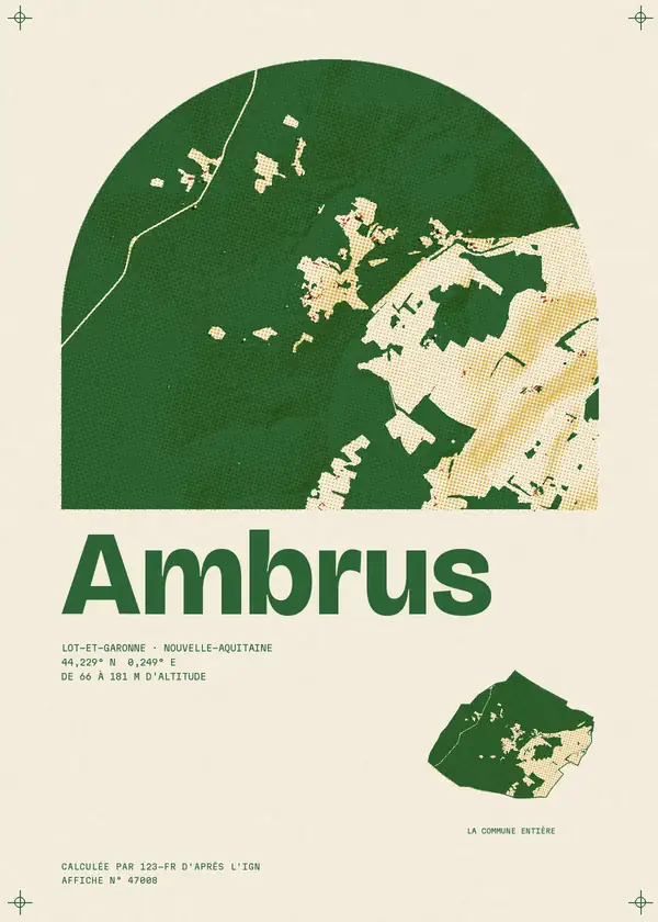 Affiche de Ambrus, calculée par 123-fr d'après l'IGN