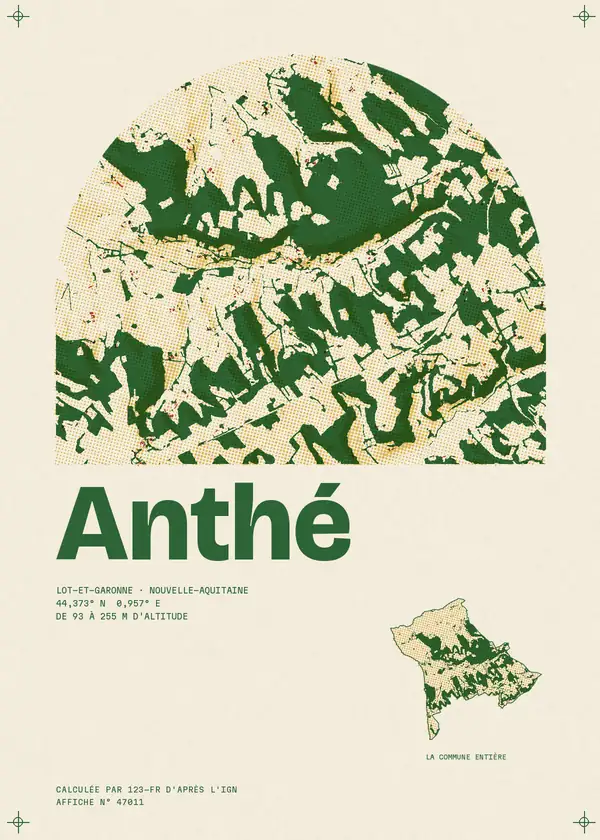 Affiche de Anthé, calculée par 123-fr d'après l'IGN