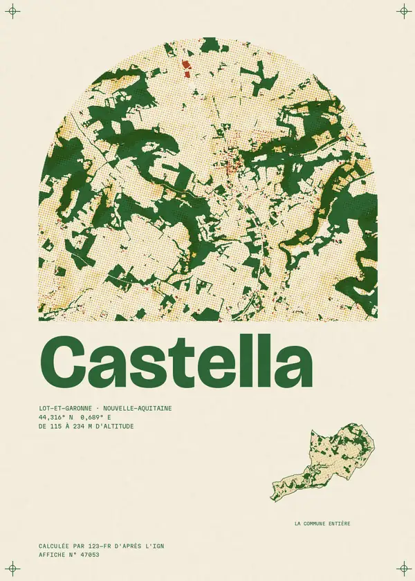 Affiche de Castella, calculée par 123-fr d'après l'IGN