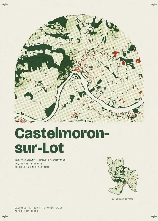 Affiche de Castelmoron-sur-Lot, calculée par 123-fr d'après l'IGN