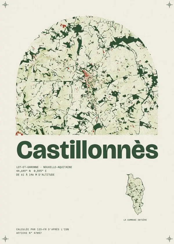 Affiche de Castillonnès, calculée par 123-fr d'après l'IGN
