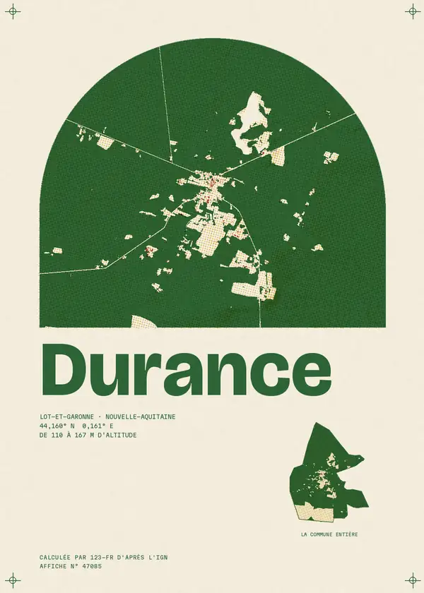 Affiche de Durance, calculée par 123-fr d'après l'IGN