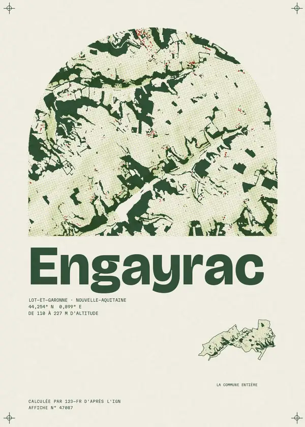 Affiche de Engayrac, calculée par 123-fr d'après l'IGN