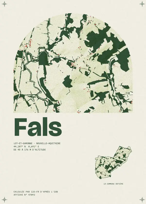 Affiche de Fals, calculée par 123-fr d'après l'IGN