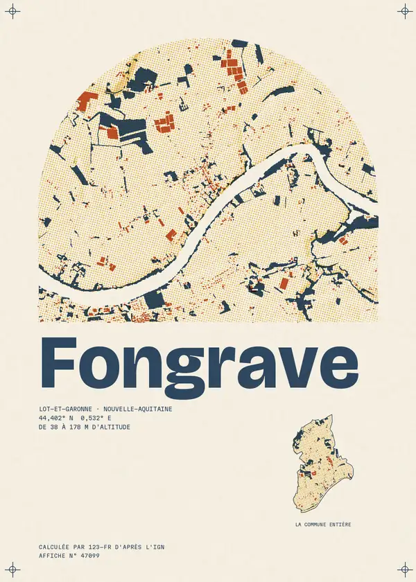Affiche de Fongrave, calculée par 123-fr d'après l'IGN