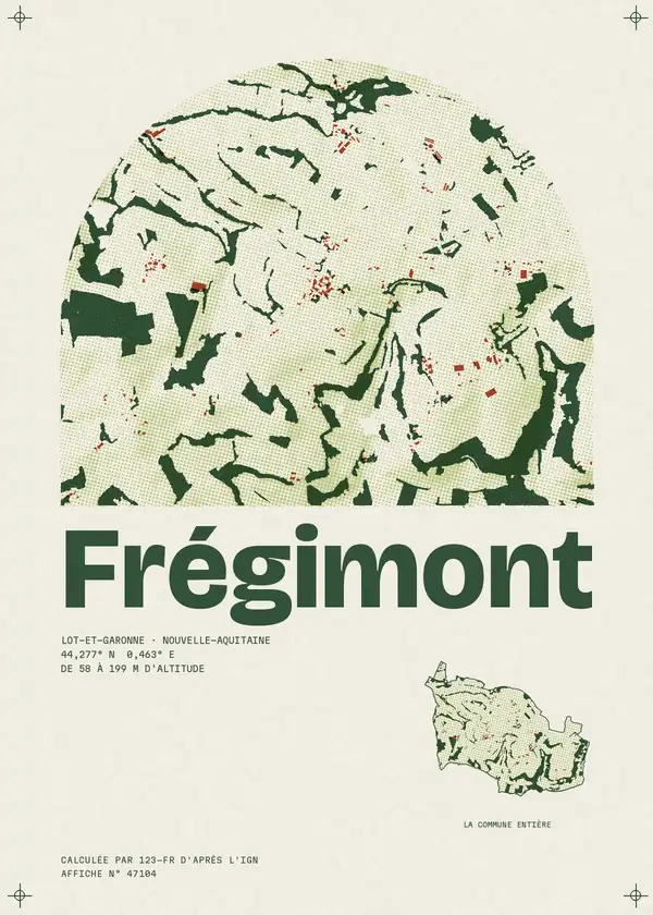 Affiche de Frégimont, calculée par 123-fr d'après l'IGN