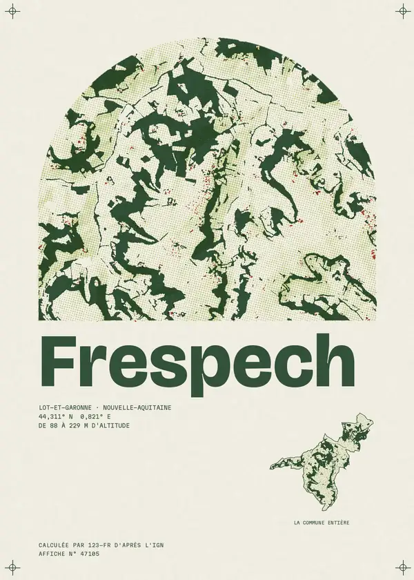 Affiche de Frespech, calculée par 123-fr d'après l'IGN