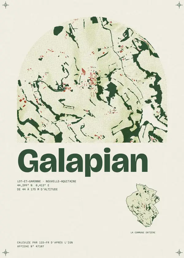 Affiche de Galapian, calculée par 123-fr d'après l'IGN