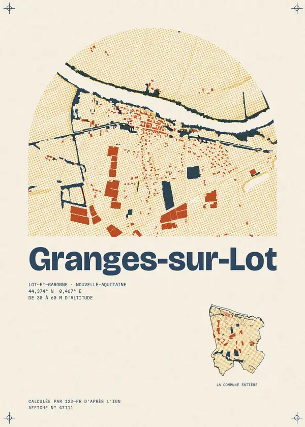 Affiche de Granges-sur-Lot, calculée par 123-fr d'après l'IGN