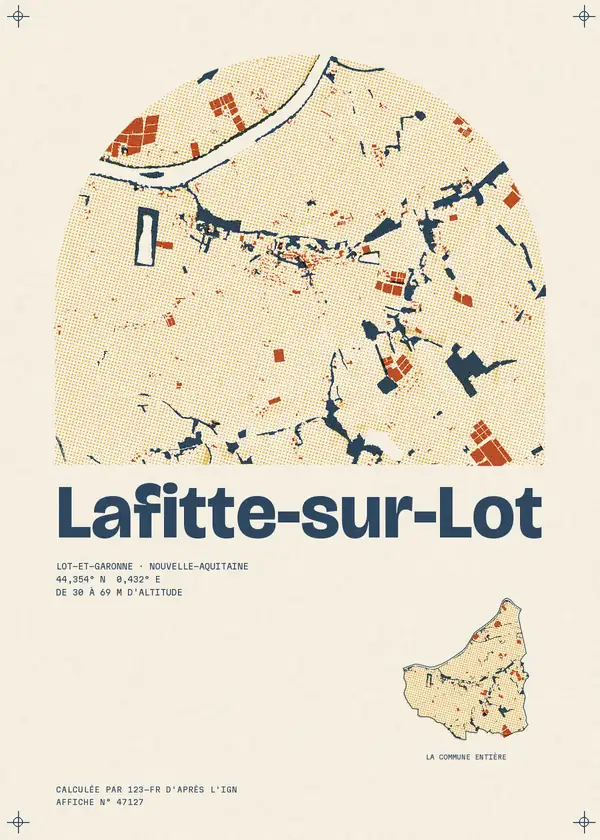 Affiche de Lafitte-sur-Lot, calculée par 123-fr d'après l'IGN