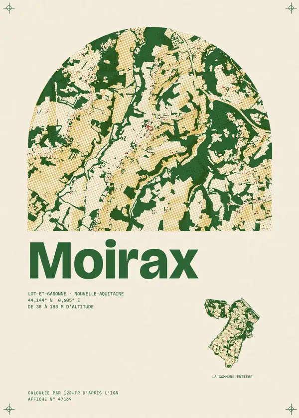 Affiche de Moirax, calculée par 123-fr d'après l'IGN