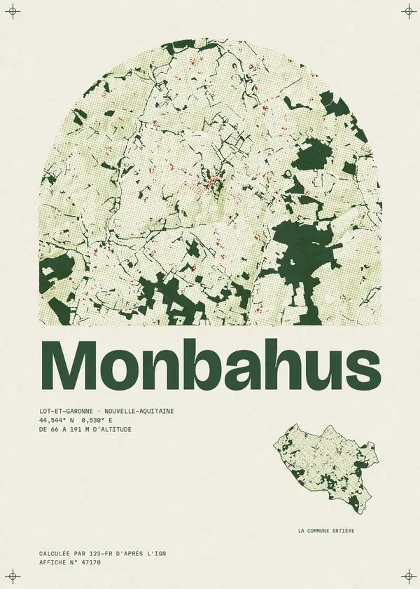 Affiche de Monbahus, calculée par 123-fr d'après l'IGN