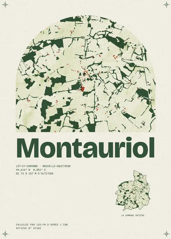 Affiche de Montauriol, calculée par 123-fr d'après l'IGN