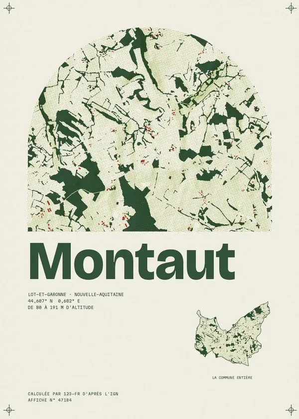 Affiche de Montaut, calculée par 123-fr d'après l'IGN