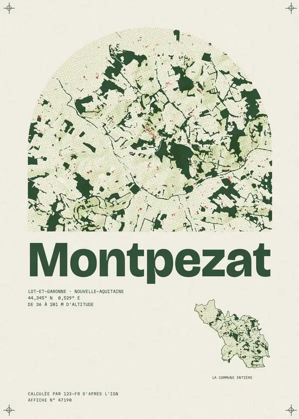 Affiche de Montpezat, calculée par 123-fr d'après l'IGN