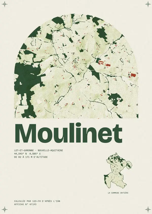Affiche de Moulinet, calculée par 123-fr d'après l'IGN