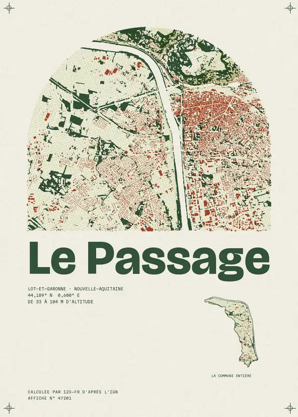 Affiche de Le Passage, calculée par 123-fr d'après l'IGN