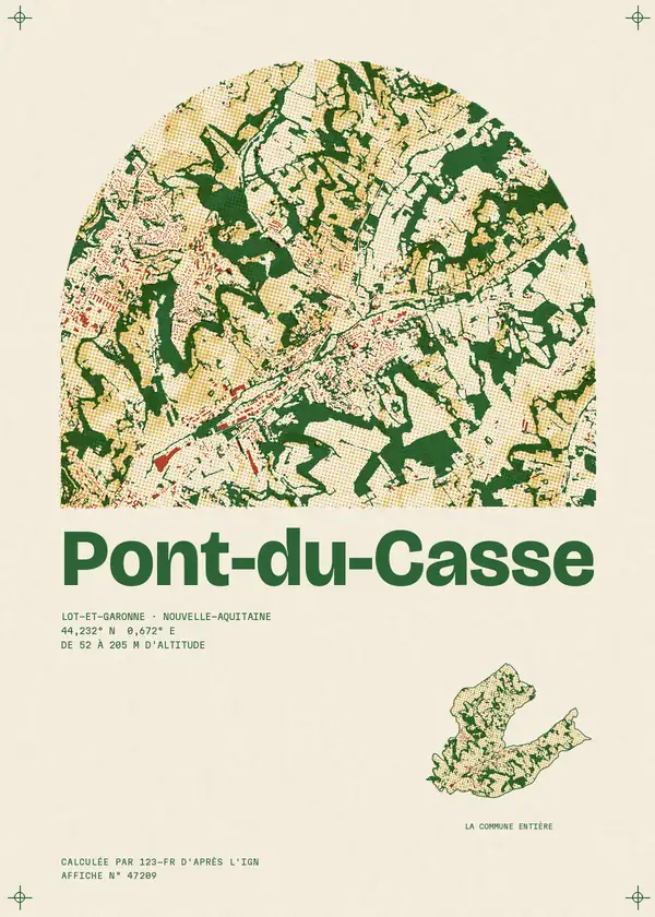 Affiche de Pont-du-Casse, calculée par 123-fr d'après l'IGN