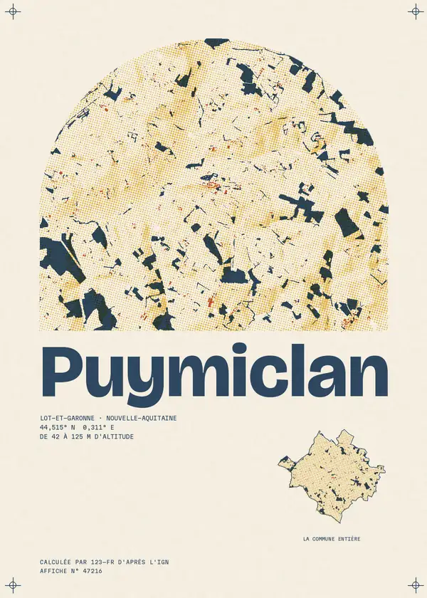 Affiche de Puymiclan, calculée par 123-fr d'après l'IGN