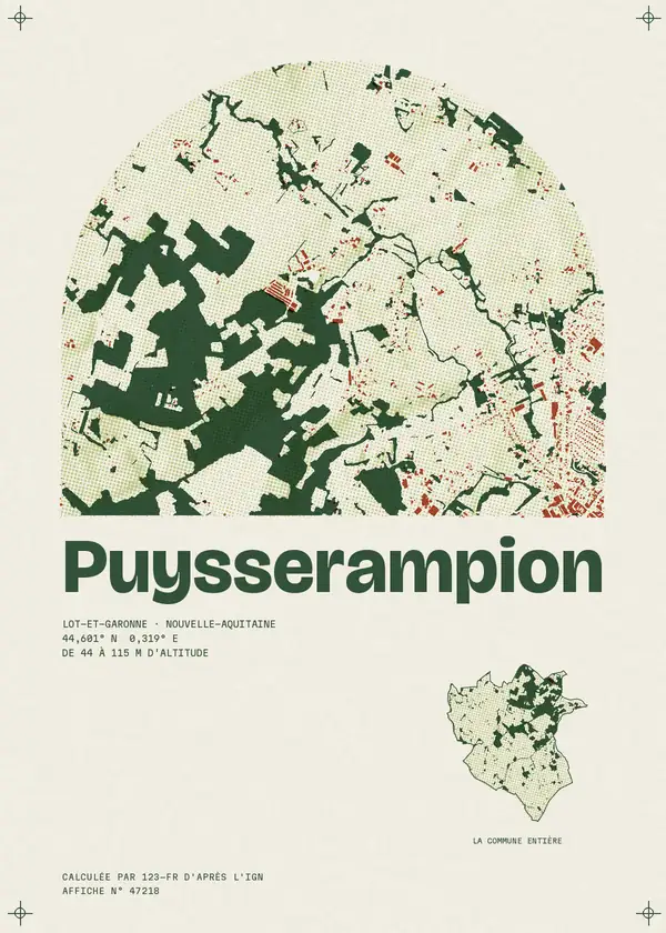 Affiche de Puysserampion, calculée par 123-fr d'après l'IGN