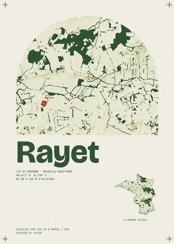 Affiche de Rayet, calculée par 123-fr d'après l'IGN
