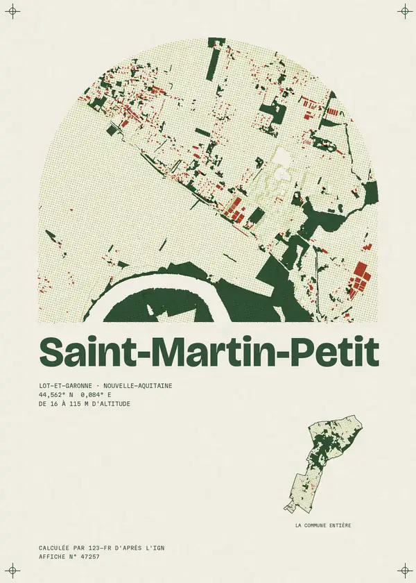 Affiche de Saint-Martin-Petit, calculée par 123-fr d'après l'IGN